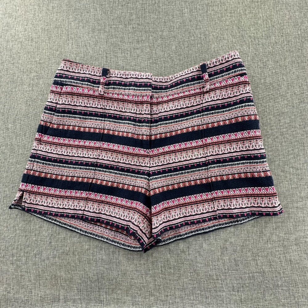 Ann Taylor LOFT Boho Shorts Aztec Print Tween Knit The Rivera Short 6P Cotton Bl